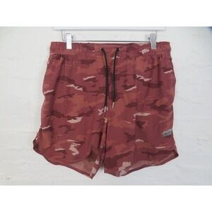 Legends Luka Lined Shorts Mens Large Red Camo 7" Inseam Running Athletic Gym